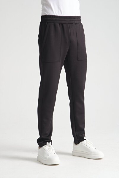Shooter Sportswear Men's Straight Leg Lace-Up Waistband Jogger Sweatpants with Logo Detail