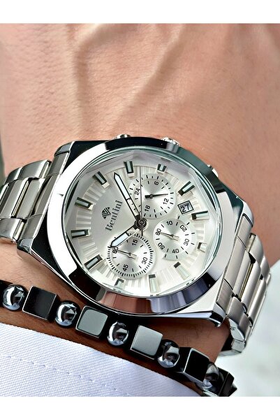 Bentini Men's Wrist Watch – Functional, Steel Band, Waterproof, 2-Year Warranty