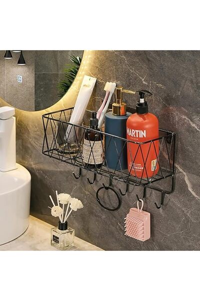 Arabest Adhesive Shower Caddy Basket Shelf, Bathroom Shampoo, Kitchen Storage, No Drilling Mounted Rustproof