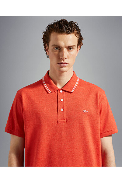 PAUL&SHARK MEN'S KNITTED POLOSHIRT C.WCOTTON