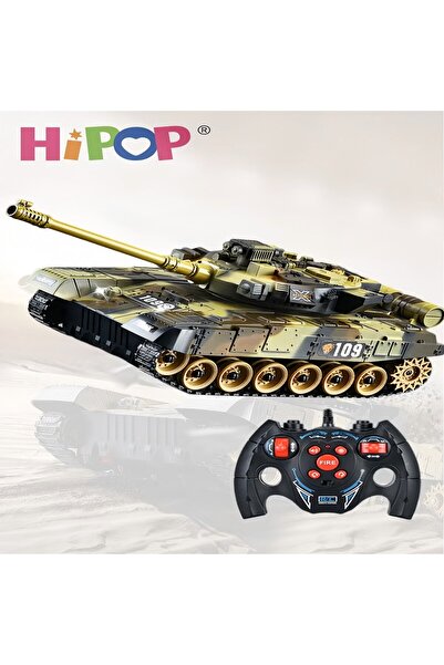 HIPOP ألعاب سيارات دبابة مع تحكم عن بعد، أضواء، نموذج محاكاة 360 درجة مع أصوا...