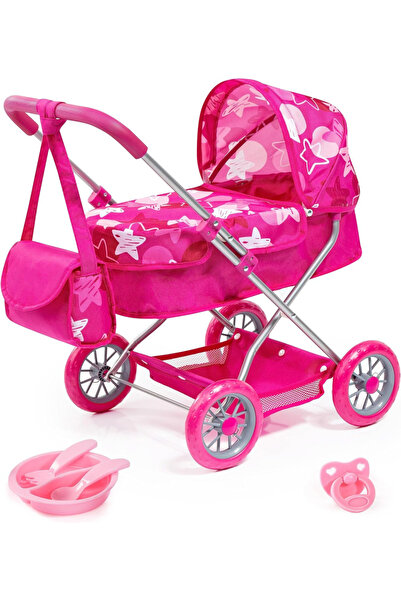 Bayer Carucior pentru papusi cu gentuta si accesorii hranire incluse Smarty Set