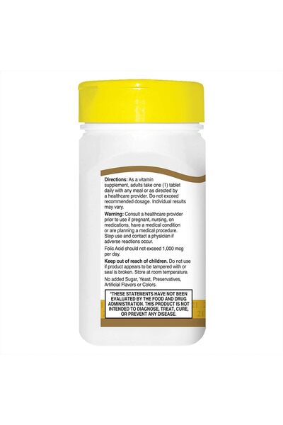21st Century Folic Acid 400 mcg (Vitamin B9) - 250 Tablets
