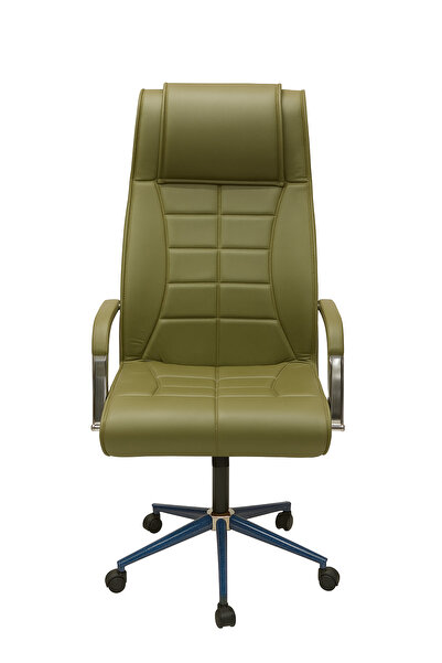 sadık ofis Ergonomik Başlıklı Çalışma Koltuğu – Krom Ayaklı, 360° Döner Teker...