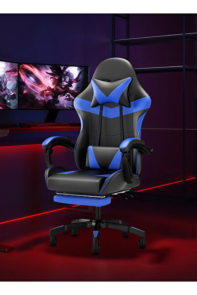 Zeno كرسي ألعاب، جلد أسود وأحمر، تصميم مريح بظهر مرتفع، دوران 360 درجة + تعديل الارتفاع + مسند للقدمين