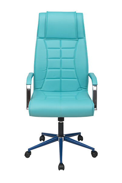 sadık ofis Ergonomik Başlıklı Çalışma Koltuğu – Krom Ayaklı, 360° Döner Teker...