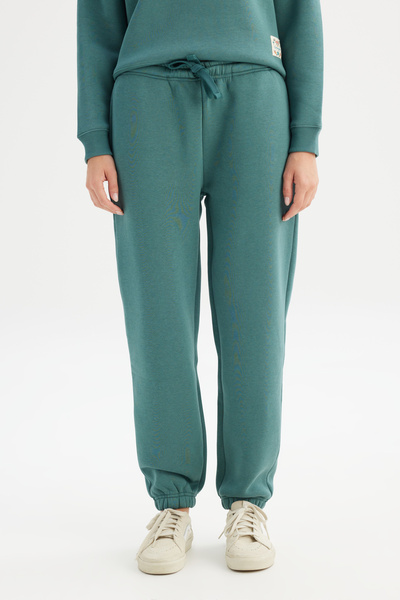 WRANGLER Regular Fit Regular Cut Ribbed Leg Green Jogger Sweatpants