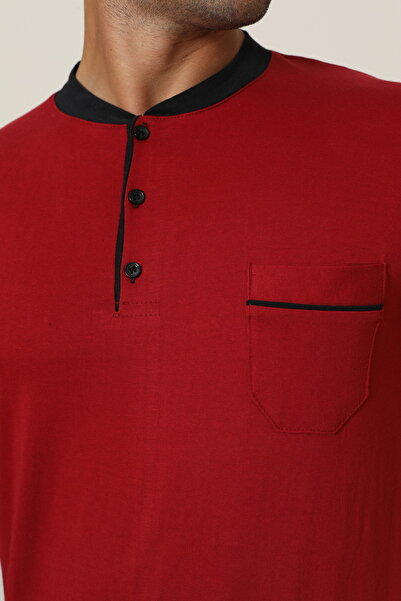 FORMO Men's 100% Organic Natural Cotton High Quality Button Short Sleeve Pajama Set