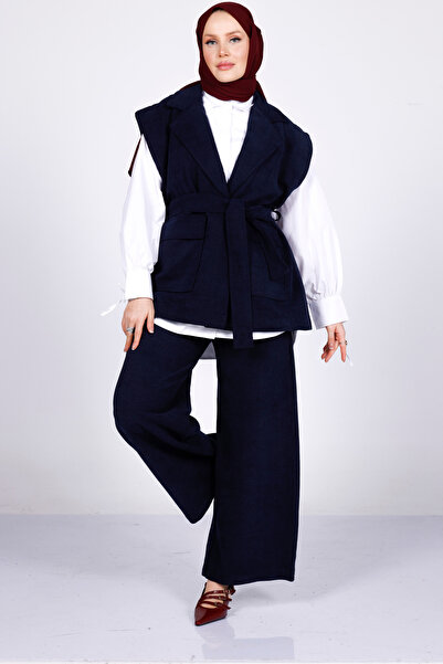 My City 6054 - طقم نسائي أنيق ومريح مكون من سترة وبنطلون بحزام سميك