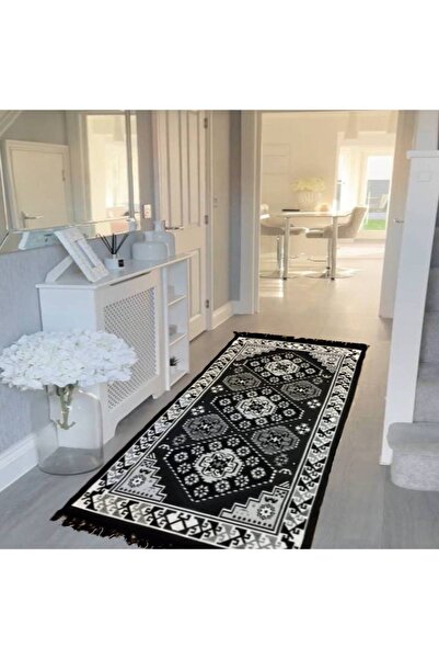 OEM Traditional reversible rug, size 80 x 120 cm, black and grey H&H 18