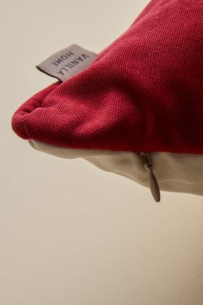 Vanilla Home Starpine Printed Punch Embroidered Rectangular Throw Pillow Cover