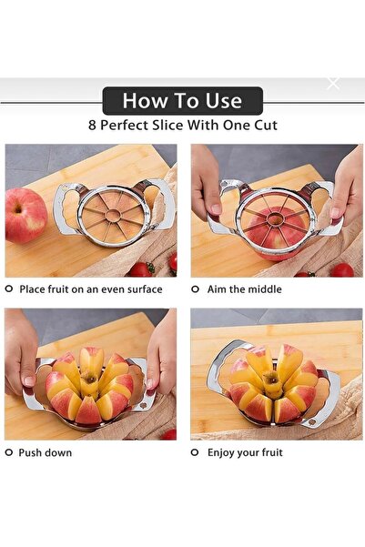 cc bin shihon High-quality stainless steel apple slicer, triangular fruit cutter