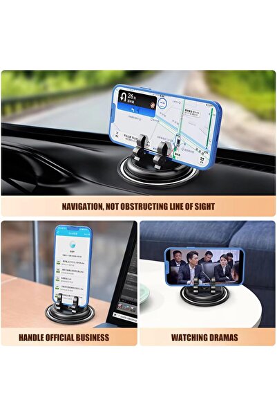 AutoFamily Magnetic Car Phone Holder | 360° Adjustable Dashboard Mount with Strong Lock Base & Sleek Design
