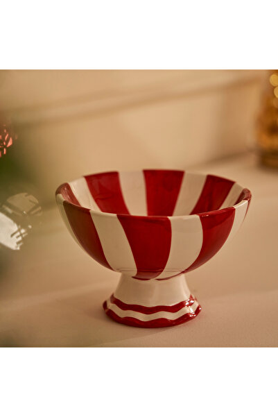 Bella Maison Merry Christmas Ceramic Presentation Bowl Red (17.5X11.5 cm)