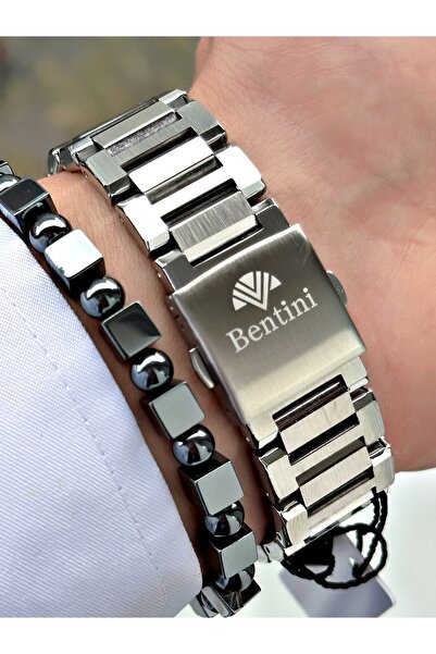 Bentini Men's Wrist Watch – Functional, Steel Band, Waterproof, 2-Year Warranty