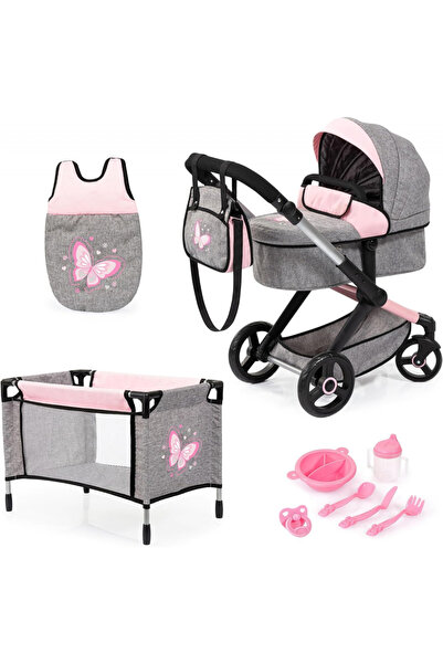 Bayer Set carucior 2in1 transformabil pentru papusi Xeo Mega set cu patut de ...