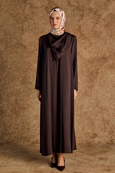 Setrms Fular Yakalı Jakarlı Elbise