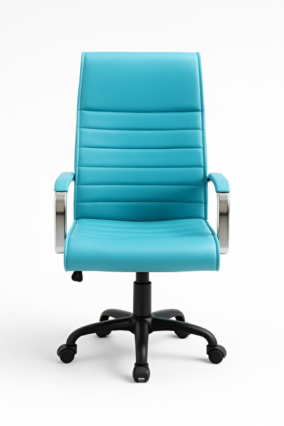 sadık ofis Ergonomik Ofis Koltuğu - Suni Deri, Sabit Kollu, 360 Döner, Ayarla...