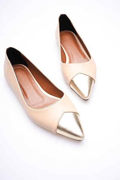 MARCHEO Margaret Women's Nude Gold Ballet Shoes