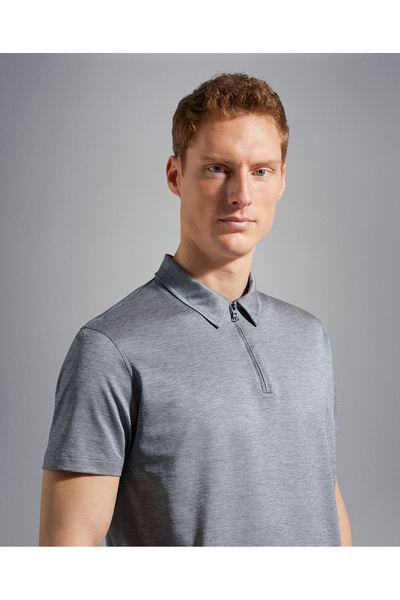 PAUL&SHARK MEN'S KNITTED POLOSHIRT C.WCOTTON