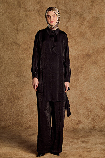 Setrms Düğmeli Jakarlı İkili Takım