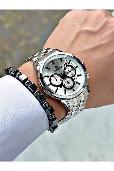 Bentini Men's Wrist Watch – Functional, Steel Band, Waterproof, 2-Year Warranty