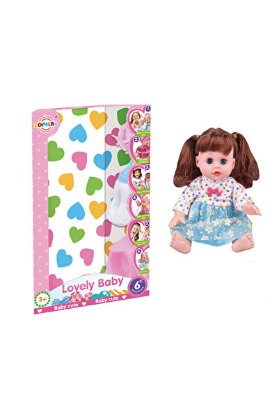 Toysea 14-Inch Lovely Baby Cute Doll Set with 6 Functions, Feeding Sounds and Potty Accessories for Kids 3+