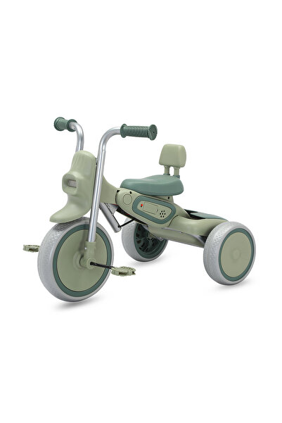 PLAYZO دراجة ثلاثية العجلات قابلة للطي للأطفال مع أضواء وموسيقى، مقعد قابل لل...