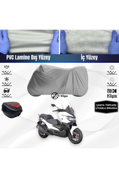 ULTRASHOP Voge Sr4 Maksi 350 Motosiklet Brandası Çanta Topcase Uyumlu Motor Brandası