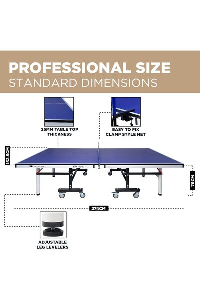 SKY LAND Premium Indoor Foldable Ping Pong Table EM-8007, Professional Table Tennis TT Table