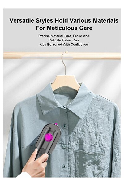 ET-LIFE 2-In-1 Handheld Steamer,Compact and 90°Foldable,Ready to Use in ˜20 Seconds,No Ironing Board Needed