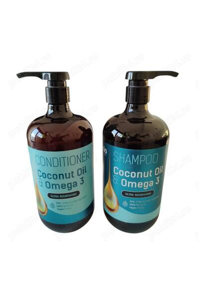 BIO Naturell Shampoo + conditioner, vegan ultra-nourishing hair treatment with coconut oil & omega-3, 946 ml, Bio