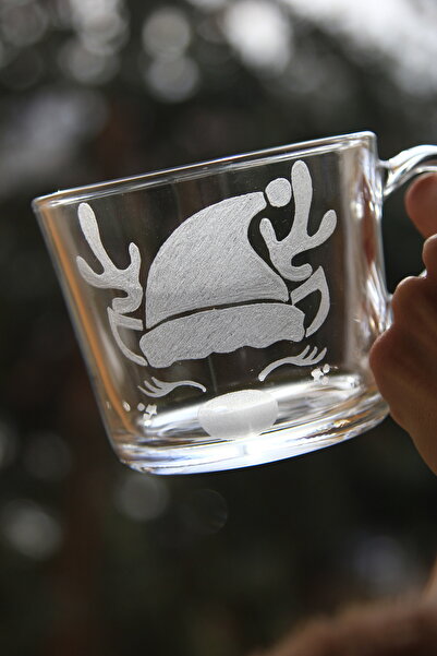 Astrid Deco Engraved glass mug - Rudolf model
