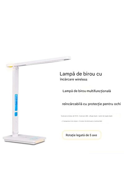 arvada Stylus Light SML TX2309 LED Desk Lamp with 10W Wireless Charging, USB 5V/2.1A, Eye Protection