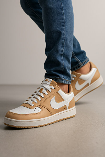 Nike Court Vision Unisex Beige Casual Sneaker Shoes