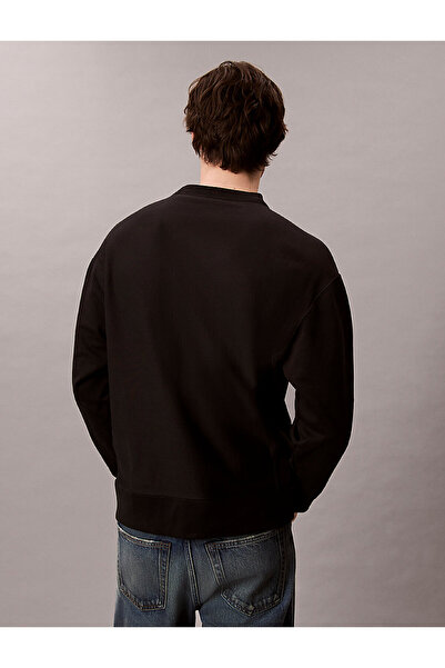 Calvin Klein Ls Premium Terry Monologo Cn Men's Crew Neck Sweatshirt