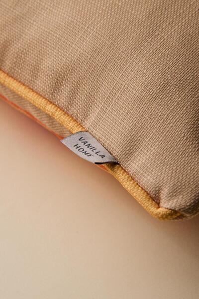 Vanilla Home Good Vibes Printed Piped Detail Throw Pillow Cover