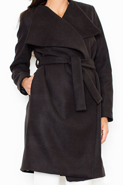 Figl Elegant women's coat with black belt M408 size S