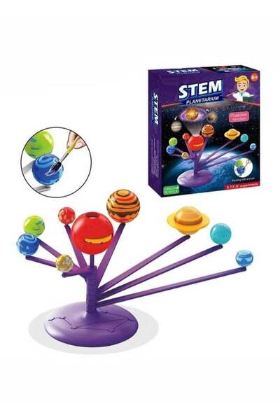 Generic Solar System Model with Planet Projector - DIY Educational Kit with Paints & Brushes