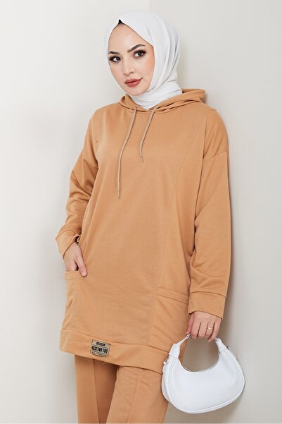 Bestenur Double Pocket Hooded Double Suit 1663 - Mink