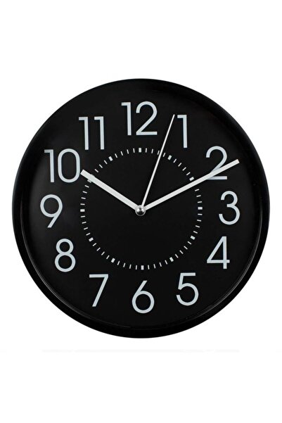 OEM Black Plastic Wall Clock Ø20cm Refined Style for Your Home
