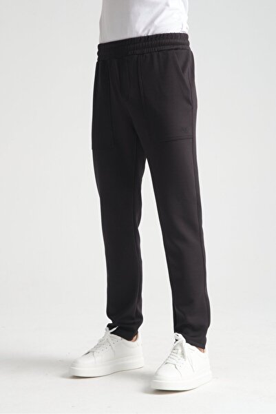 Shooter Sportswear Men's Straight Leg Lace-Up Waistband Jogger Sweatpants with Logo Detail