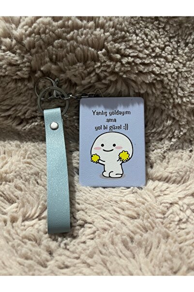 Ramilabutik Çift taraflı baskılı ayna hem çanta charmı anahtarlık