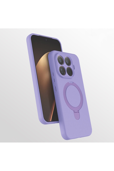 m.tk moveteck Xiaomi Mi 15t Pro Case with Magsafe Ring and Extra Stand, Velvet Inside, Soft Colorful Silicone Samara Cover