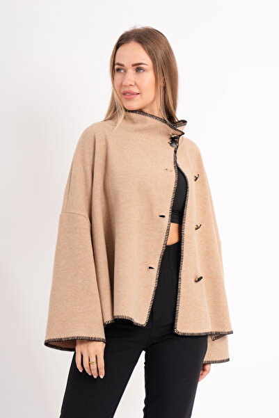 Oq Jachetă sezonieră oversize cu nasturi din material textil SELANİK