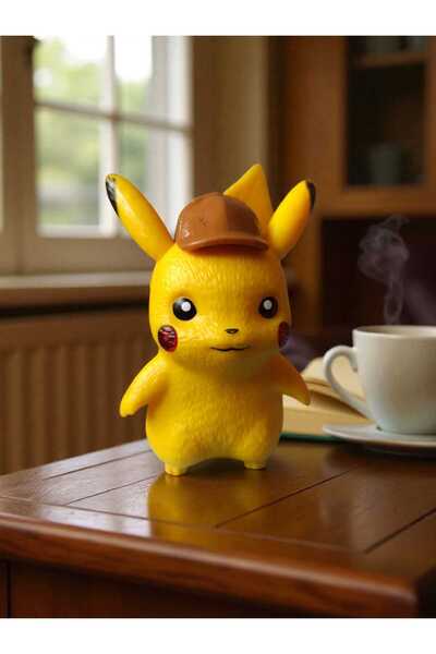 Hureggo vintage Pokemon Pikachu orijinal şapkalı figür oyuncak 8 cm