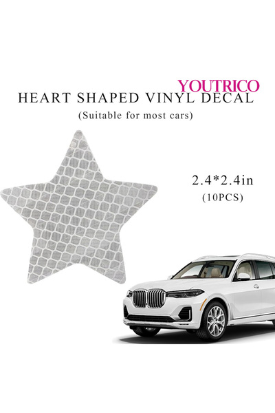 Youtrico 10pcs Personality star reflective stickers,cars and motorcycles, noticeable markers