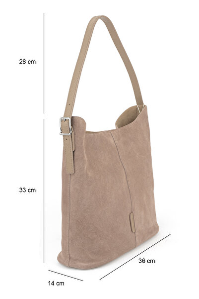 Ziya , Women's Genuine Leather Shoulder and Hand Bag 153979Z5016 Sand