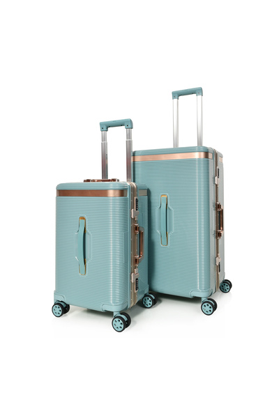 MORANO Modern travel bag made of polycarbonate material, 2 pieces (26/20 Inch)