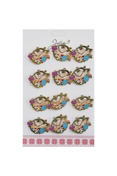 Flippy Set of 12 Martisor Brooches 'Fairytale Castle'